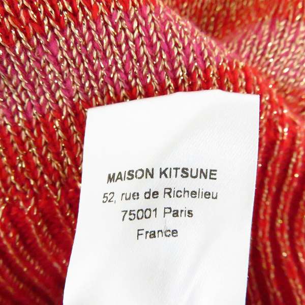 実際に弊社で買取させて頂いたMAISON KITSUNE×Peter Jensen/メゾンキツネ×ピーター イェンセン ボーダー長袖ニット/Sの画像 5枚目