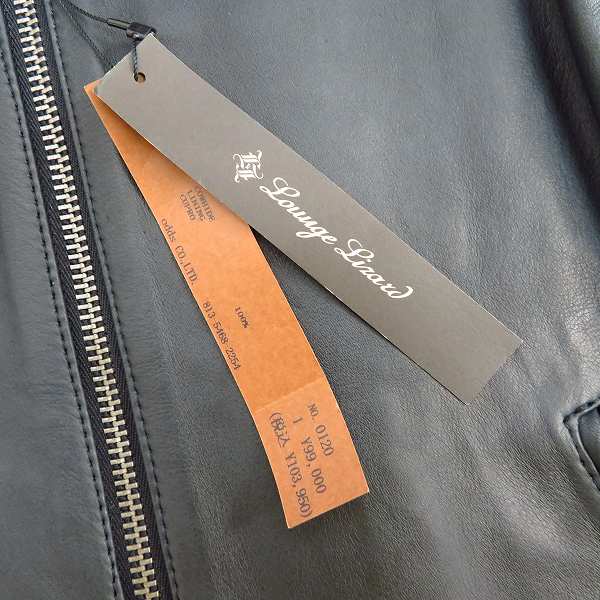 実際に弊社で買取させて頂いたLOUNGE LIZARD/ラウンジリザード カウハイド レザー シングル ライダース ジャケット/1の画像 6枚目