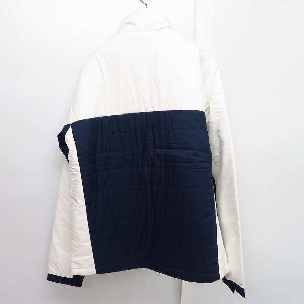 実際に弊社で買取させて頂いた【未使用】Kappa/カッパ ワッペン付き中綿ブルゾン ゴルフウェア ホワイト×ネイビー KG6520T43/Lの画像 1枚目