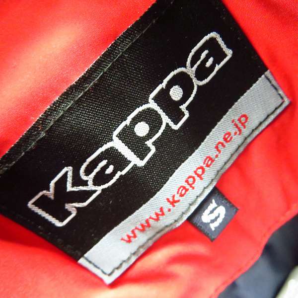 実際に弊社で買取させて頂いた【未使用】Kappa/カッパ ワッペン付き中綿ブルゾン ゴルフウェア レッド×ネイビー KG6520T43/Sの画像 2枚目