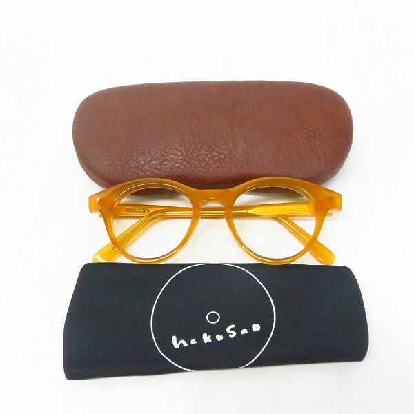 実際に弊社で買取させて頂いた白山眼鏡店/ハクサンガンキョウテン ボストン型 眼鏡/メガネフレーム/アイウェア 1976の画像 5枚目