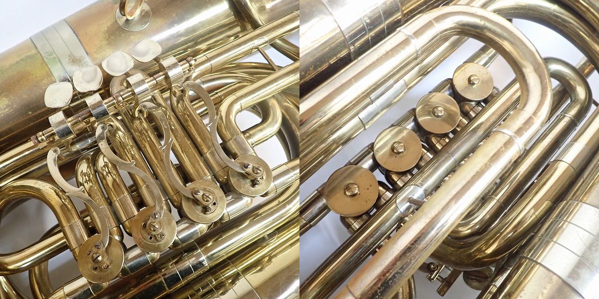 実際に弊社で買取させて頂いた★【型番不明/ジャンク】Lignatone/リグナトーン チューバ 管楽器 ケース付きの画像 5枚目