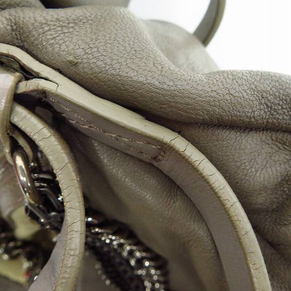 実際に弊社で買取させて頂いたJIMMY CHOO/ジミーチュウ BIKER/バイカー レザー チェーン ショルダーバッグの画像 8枚目