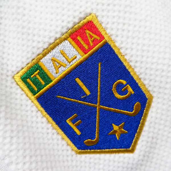 実際に弊社で買取させて頂いた【未使用】Kappa/カッパ ジップアップストレッチフリースジャケット ゴルフウェア ホワイト×ネイビー KG652KT53/Mの画像 3枚目