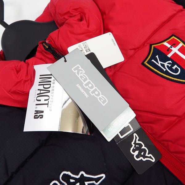 実際に弊社で買取させて頂いた【未使用】Kappa/カッパ ロゴワッペン付きダウンベスト ゴルフウェア ブラック×レッド KG652VE42/Mの画像 5枚目