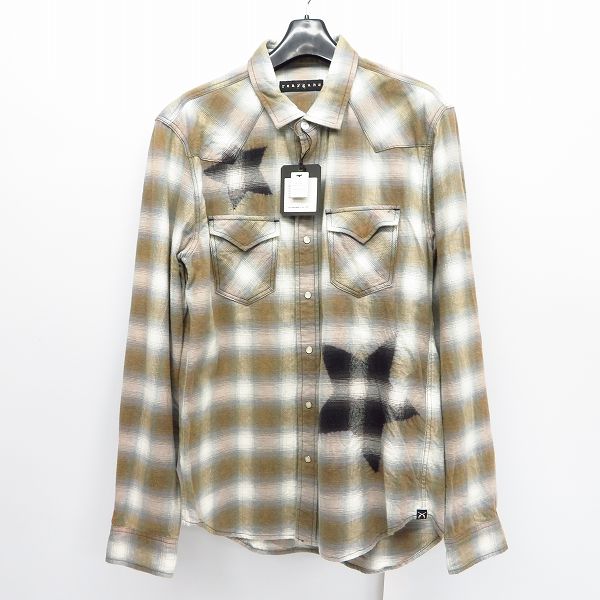 実際に弊社で買取させて頂いた【未使用】roarguns/ロアーガンズ スタッズ/スワロ クロスガン スター オンブレチェックシャツ 18FGS-03A/2