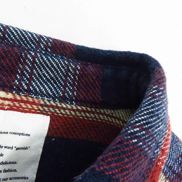 実際に弊社で買取させて頂いたGARNI/ガルニ チェックワークシャツ GW14003/Mの画像 4枚目