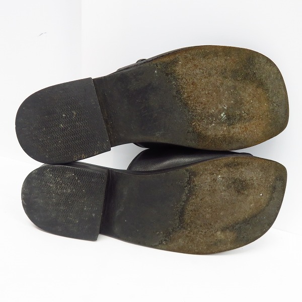 実際に弊社で買取させて頂いたalfredoBANNISTER/アルフレッドバニスター レザーサンダル ブラックの画像 2枚目