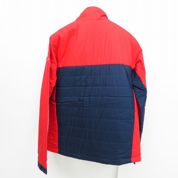 実際に弊社で買取させて頂いた【未使用】Kappa/カッパ ワッペン付き中綿ブルゾン ゴルフウェア レッド×ネイビー KG6520T43/Sの画像 1枚目