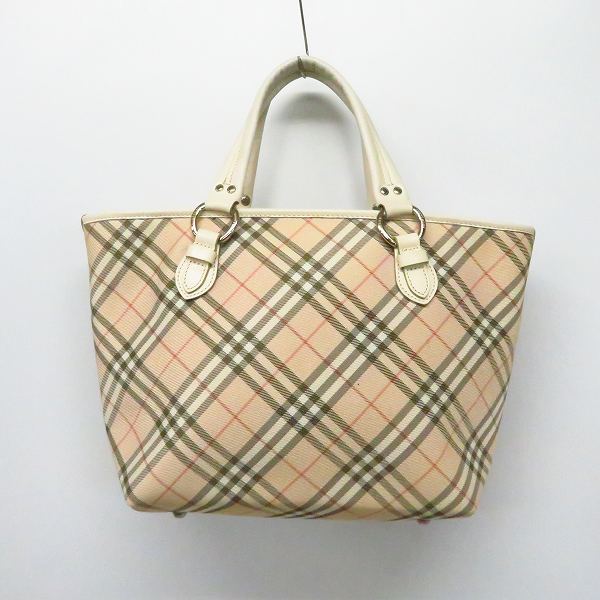 実際に弊社で買取させて頂いたBURBERRY BLUE LABEL/バーバリーブルーレーベル チェック柄 ハンドバッグの画像 1枚目