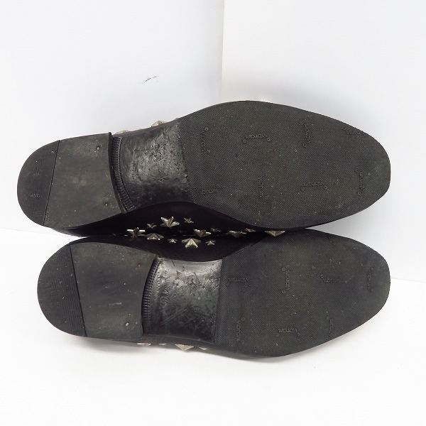実際に弊社で買取させて頂いたJIMMY CHOO/ジミーチュウ スタースタッズ スリッポン/シューズ ブラック/41.5の画像 2枚目