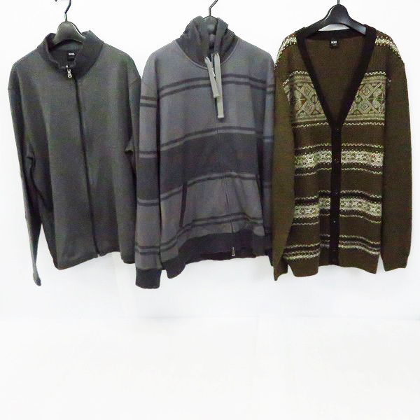 実際に弊社で買取させて頂いた【JPタグ】HUGO BOSS/ヒューゴボス ジップジャケット/パーカー/カーディガン XXL/XXXL 3点セット