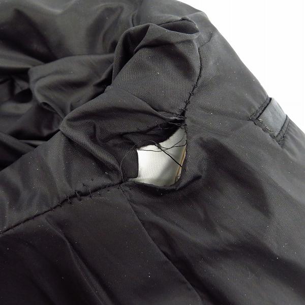 実際に弊社で買取させて頂いたBACKLASH/バックラッシュ カンガルーレザー キルティング ホワイトグース ダウンジャケット ブラック 1363-02/Sの画像 5枚目