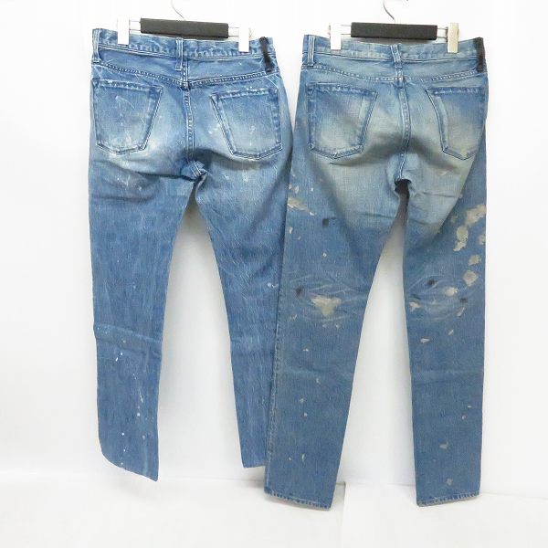実際に弊社で買取させて頂いたHELMUT LANG/ヘルムートラング ペイント加工 デニムパンツ 29/2点セットの画像 1枚目