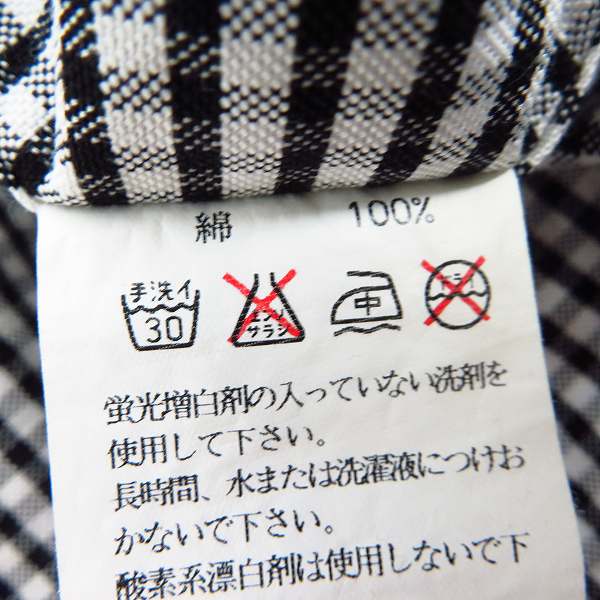 実際に弊社で買取させて頂いたBackChannel/バックチャンネル ギンガム チェック シャツ 長袖 Mの画像 4枚目