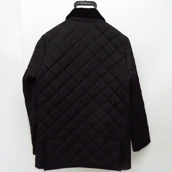 実際に弊社で買取させて頂いたMACKINTOSH SCOTLAND/マッキントッシュスコットランド 襟コーデュロイ キルティング ジャケットブラック /38の画像 1枚目