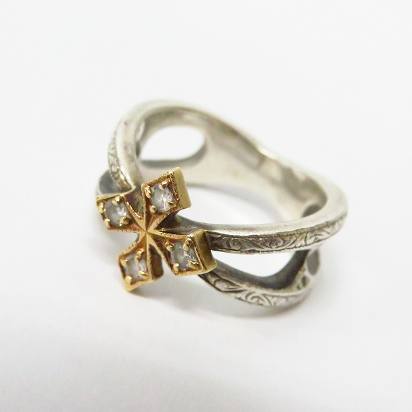 実際に弊社で買取させて頂いたLoree Rodkin/ローリーロドキン プリンセスクロス CZリング 18K/SV925 10号