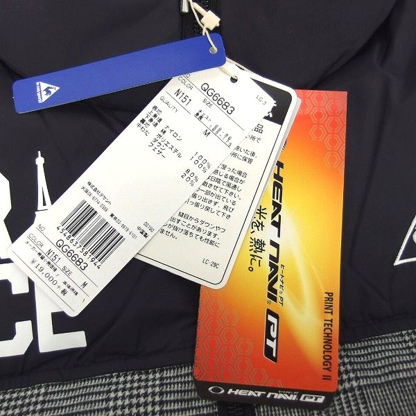 実際に弊社で買取させて頂いた【未使用】Le coq sportif/ルコック 切替フルジップダウンベスト 千鳥格子 ゴルフウェア QG6683/Mの画像 3枚目