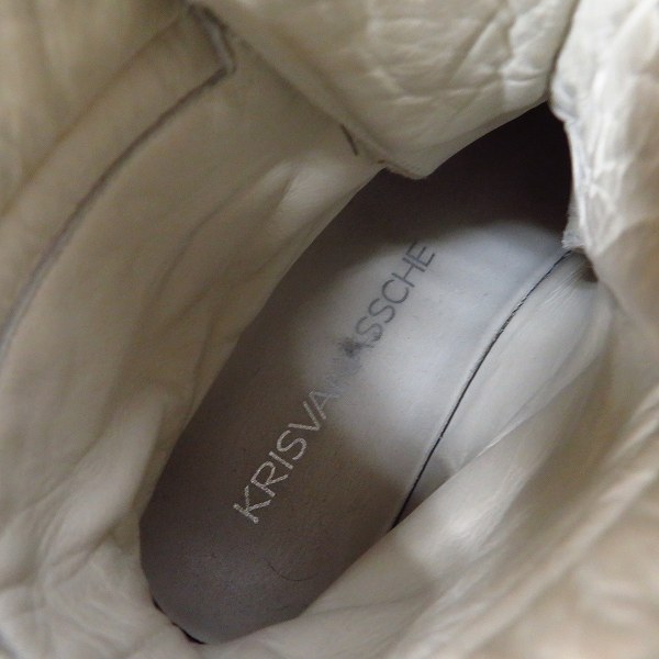 実際に弊社で買取させて頂いたKRISVANASSCHE/クリスヴァンアッシュ ベルクロ ハイカットスニーカー/42の画像 4枚目