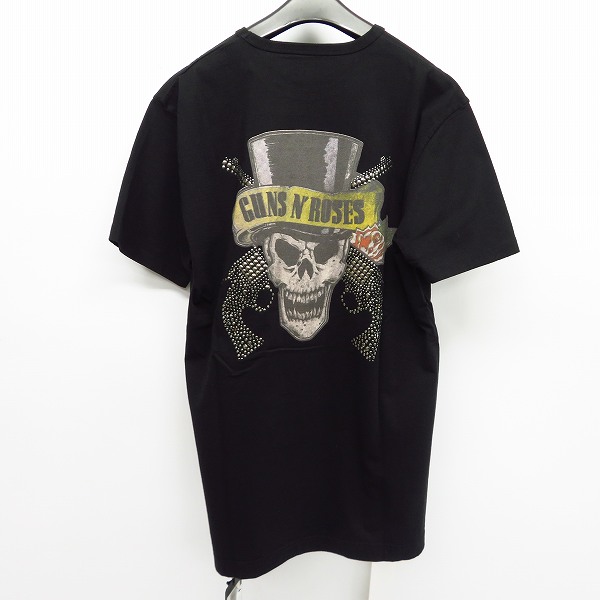 実際に弊社で買取させて頂いた【未使用】roarguns/ロアーガンズ "Guns N' Roses" スタッズ/スワロ クロスガン スカルハット Tシャツ 18SGT-08B/3の画像 1枚目