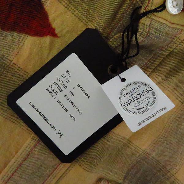 実際に弊社で買取させて頂いたroarguns/ロアーガンズ STAR PISTOL スワロ メタル クロスガン ブリーチ チェックシャツ 18FGS-03A/1の画像 5枚目