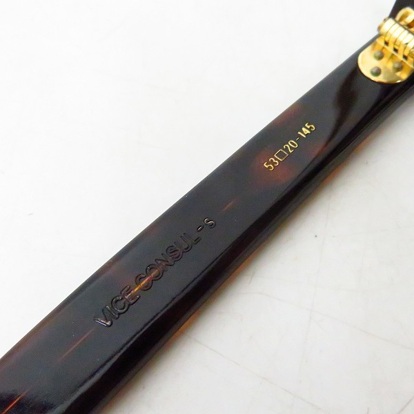 実際に弊社で買取させて頂いたOG×OLIVER GOLDSMITH/オージーバイオリバーゴールドスミス  VICECONSUL メガネフレーム/アイウェア ブラウンの画像 3枚目