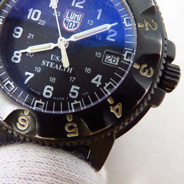 実際に弊社で買取させて頂いたLUMINOX/ルミノックス F-117 ナイトホーク 3400-200【動作未確認】の画像 5枚目
