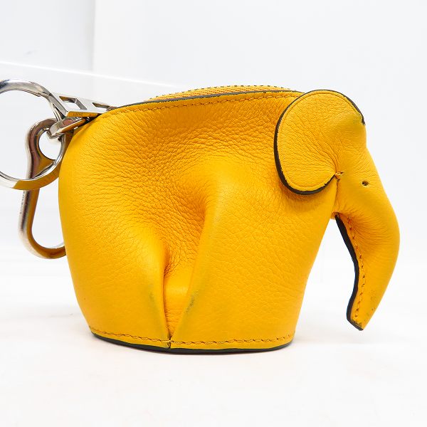 実際に弊社で買取させて頂いたLOEWE/ロエベ レザー エレファントコインケース イエローの画像 1枚目