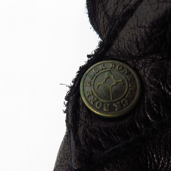 実際に弊社で買取させて頂いたBACK BONE/バックボーン 鹿革/ディアスキン レザーシャツ/長袖 ブラック BB10SS-LS20B/Mの画像 5枚目