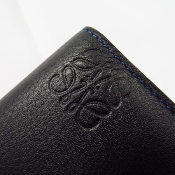 実際に弊社で買取させて頂いたLOEWE/ロエベ レザー 名刺入れ/カードケース BLACK/ブラック/黒の画像 6枚目