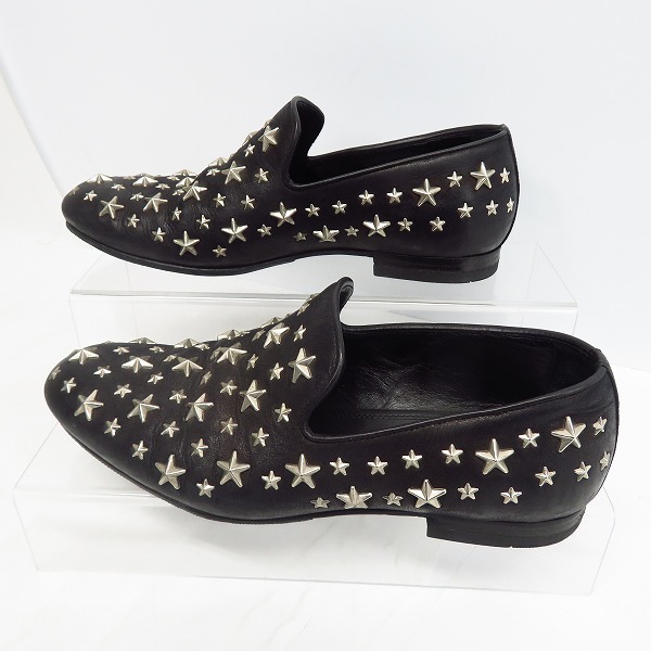 実際に弊社で買取させて頂いたJIMMY CHOO/ジミーチュウ スタースタッズ スリッポン/シューズ ブラック/41.5の画像 3枚目