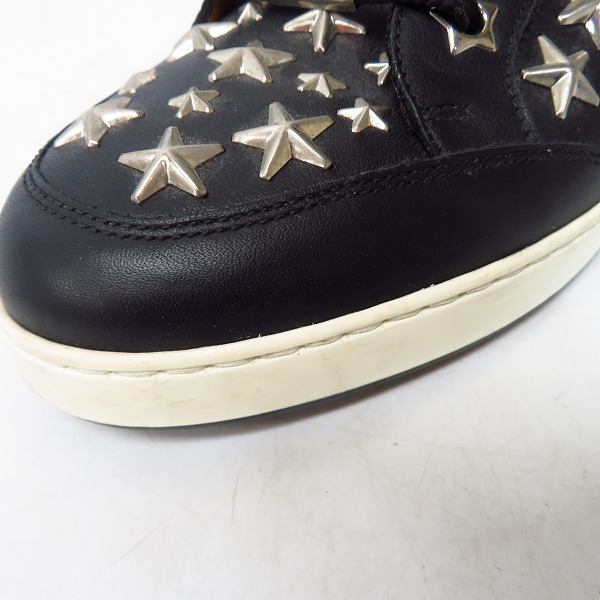 実際に弊社で買取させて頂いたJIMMY CHOO/ジミーチュウ スタースタッズ ハイカット レザー スニーカー/38の画像 6枚目