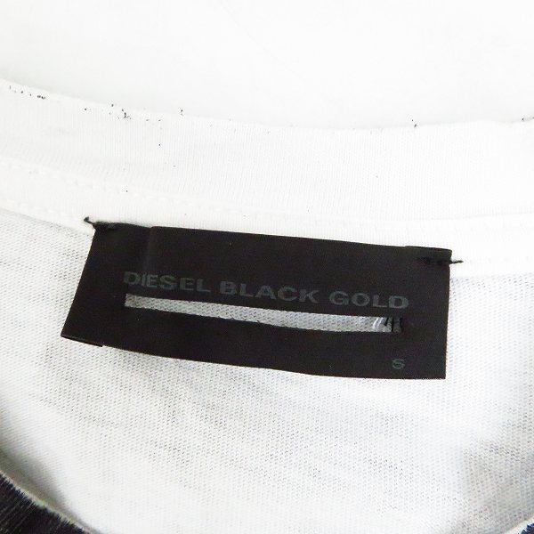 実際に弊社で買取させて頂いたDIESEL BLACK GOLD/ディーゼルブラックゴールド グラデーションオイルコーティング 半袖 Tシャツ カットソー Sの画像 2枚目