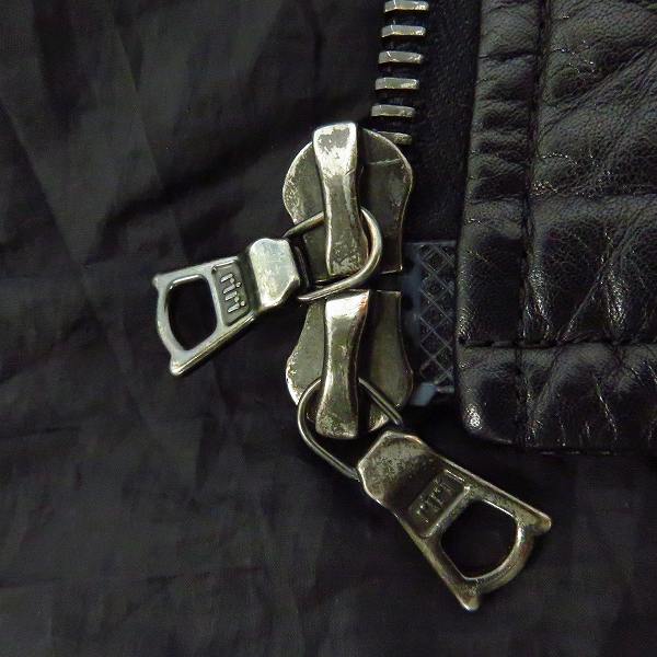 実際に弊社で買取させて頂いたBACKLASH/バックラッシュ カンガルーレザー ダウンジャケット 1363-02/Ｍの画像 8枚目