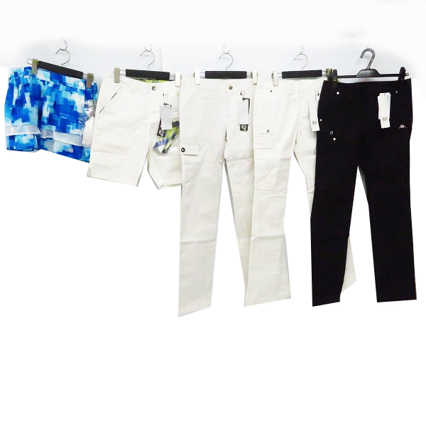 実際に弊社で買取させて頂いた【未使用】Kappa/カッパ  レディース ゴルフウエア ミニスカート/ストライプパンツ等 サイズ9 ボトムス 5点セット