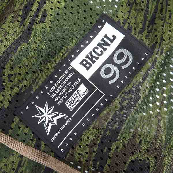 実際に弊社で買取させて頂いたBackChannel/バックチャンネル タイガーカモ メッシュ ベースボールシャツ/Mの画像 4枚目