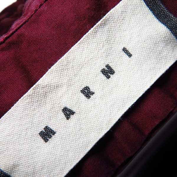 実際に弊社で買取させて頂いたMARNI/マルニ コットン 長袖シャツ ワインレッド/46の画像 2枚目