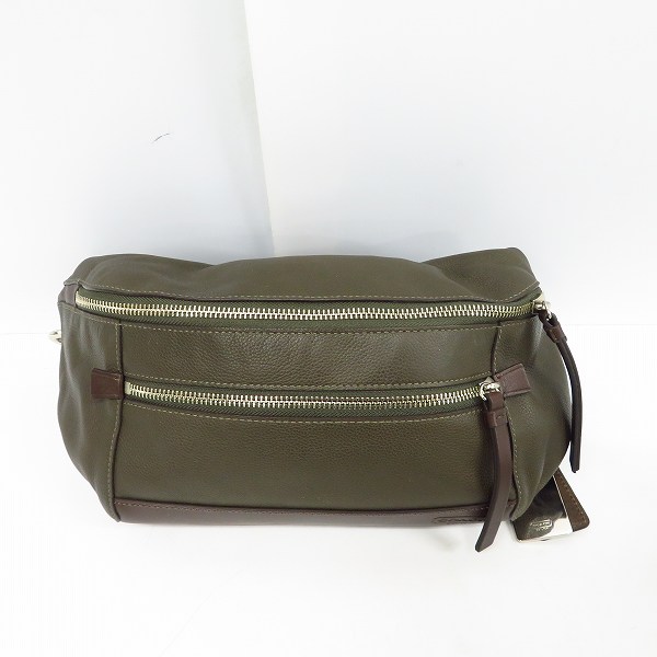 ✨美品✨コーチ　トンプソン　レザー　シティ　パック　ボディバッグ　レザー　カーキ COACH/コーチ】 トンプソン 70716 ボディバッグ レザー/パンチング