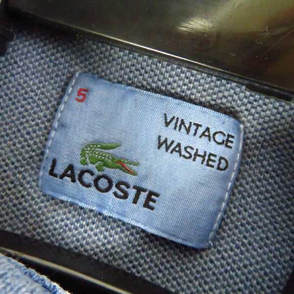 実際に弊社で買取させて頂いたLACOSTE/ラコステ  ビッグワッペン 等  ハーフスリーブ/半袖 ポロシャツ Size：5/6 5点セットの画像 2枚目