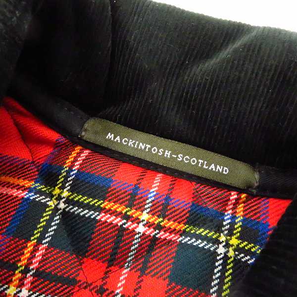 実際に弊社で買取させて頂いたMACKINTOSH SCOTLAND/マッキントッシュスコットランド 襟コーデュロイ キルティング ジャケットブラック /38の画像 2枚目
