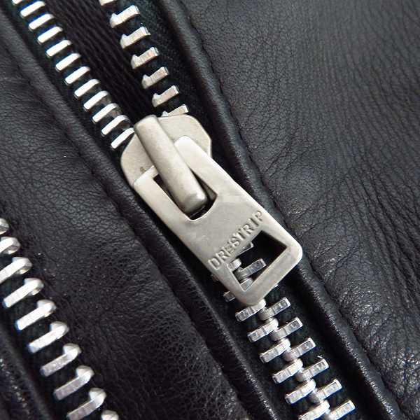 実際に弊社で買取させて頂いたdrestrip/ドレストリップ カウレザー ノーカラー ライダースジャケット 1の画像 4枚目