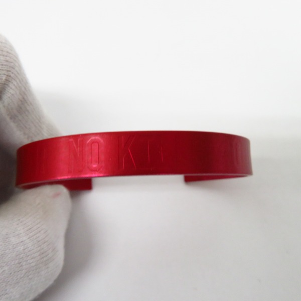 実際に弊社で買取させて頂いたroarguns/ロアーガンズ NO WAR NO KILLS NO GUNS BANGLE バングル レッド 18FGQ-25の画像 1枚目