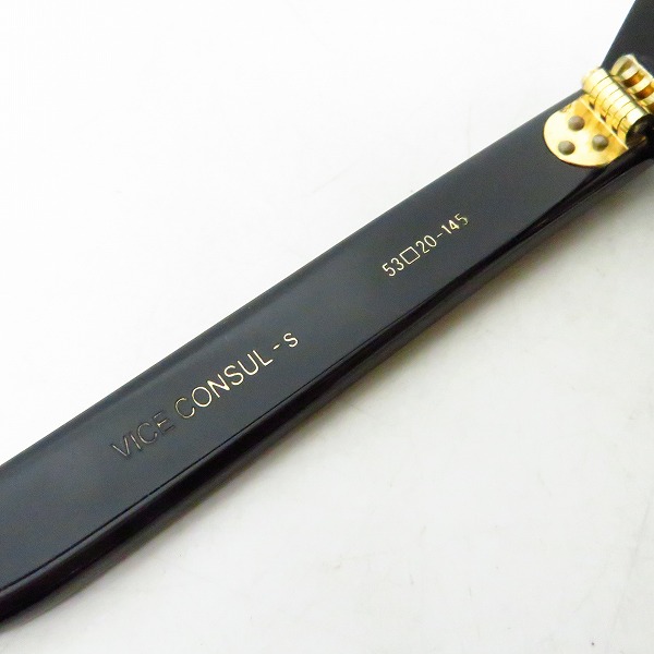 実際に弊社で買取させて頂いたOG×OLIVER GOLDSMITH/オージーバイオリバーゴールドスミス  VICECONSUL メガネフレーム/アイウェア ブラックの画像 3枚目