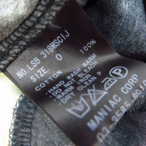 実際に弊社で買取させて頂いたIF SIX WAS NINE/イフシックスワズナイン 総柄 ロングスリーブ/長袖 カットソー LSB 318MSCIJ ブラック系 Size：0の画像 3枚目