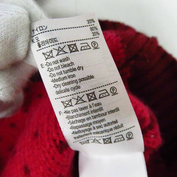 実際に弊社で買取させて頂いたLACOSTE/ラコステ ワンポイントウールケーブルニット/総柄ニット/ジップアップパーカー/3/3点セットの画像 4枚目