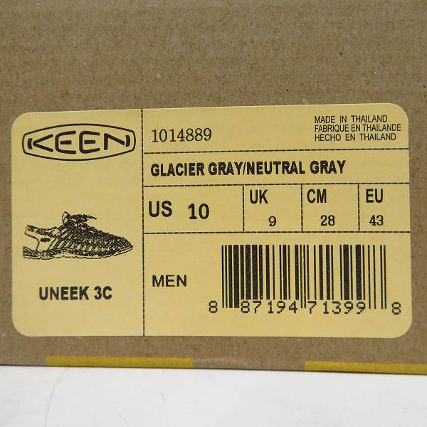 実際に弊社で買取させて頂いたKEEN/キーン MEN UNEEK 3C/メンズユニーク 3C サンダル 1014889/28の画像 7枚目