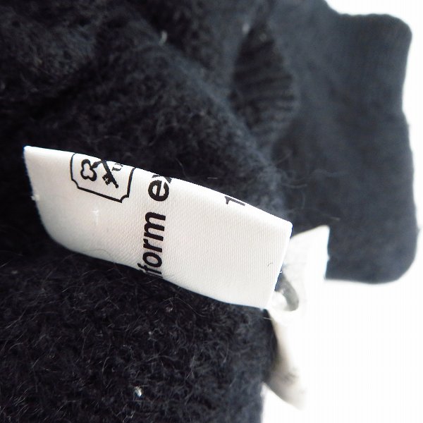 実際に弊社で買取させて頂いたuniform experiment/ユニフォームエクスペリメント モヘヤニットカーディガン ブラック UE-145097/1の画像 2枚目