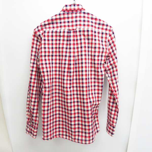 実際に弊社で買取させて頂いたMAISON KITSUNE/メゾンキツネ ボタンフライ チェック柄 長袖シャツ/Sの画像 1枚目