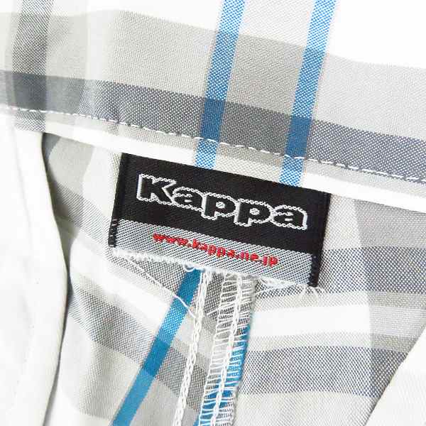 実際に弊社で買取させて頂いた【未使用】kappa/カッパ ゴルフ 白灰青系チェック柄ロングパンツ KG312PA22/76の画像 3枚目
