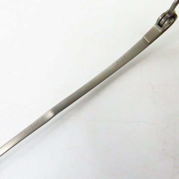 実際に弊社で買取させて頂いた999.9/フォーナインズ シルバー/チタン メガネフレーム/アイウェア/眼鏡 S-503T【度入り】の画像 3枚目